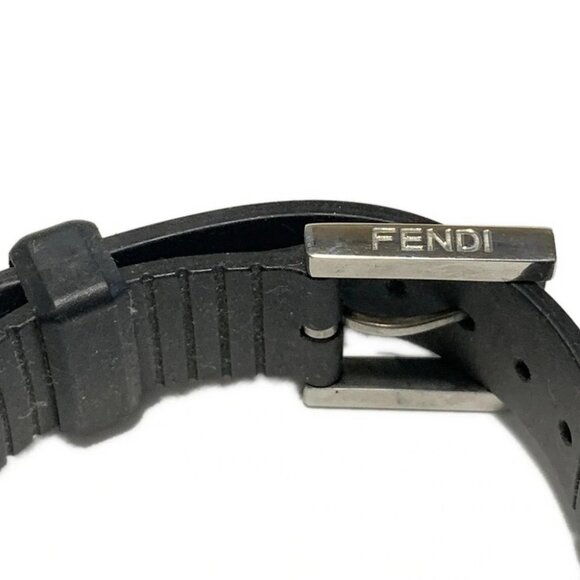 Auth FENDI boosra (Dicerorhinus buergeri) 8010L 0***** Black Women's Wrist Watch - Picture 4 of 5